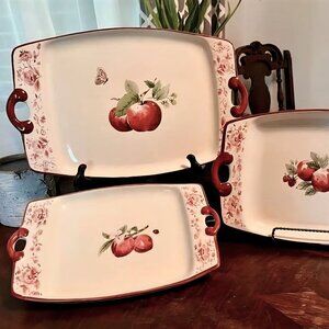 Pfaltzgraff Delicious 3Tray Serving Set | Nesting Platters
